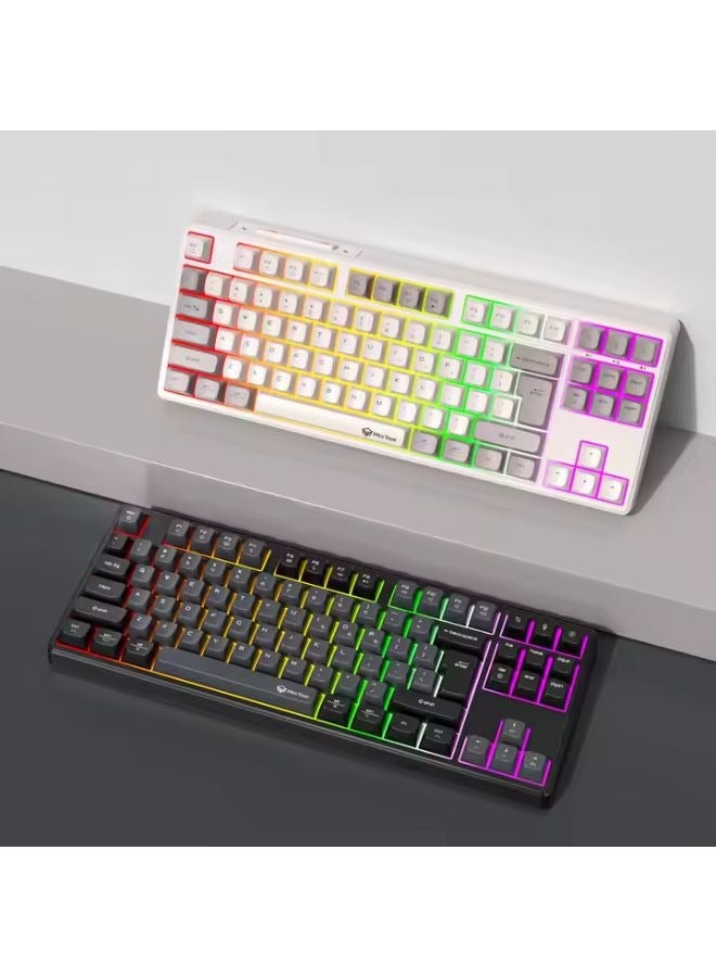 MEETION MK14 TKL Three Mode Wireless/Bluetooth/Wired Hot Swappable Gaming Keyboard 87 keys Game Peripheral RGB LED Light-Weight Mechanical Gaming Keyboard - Image 3