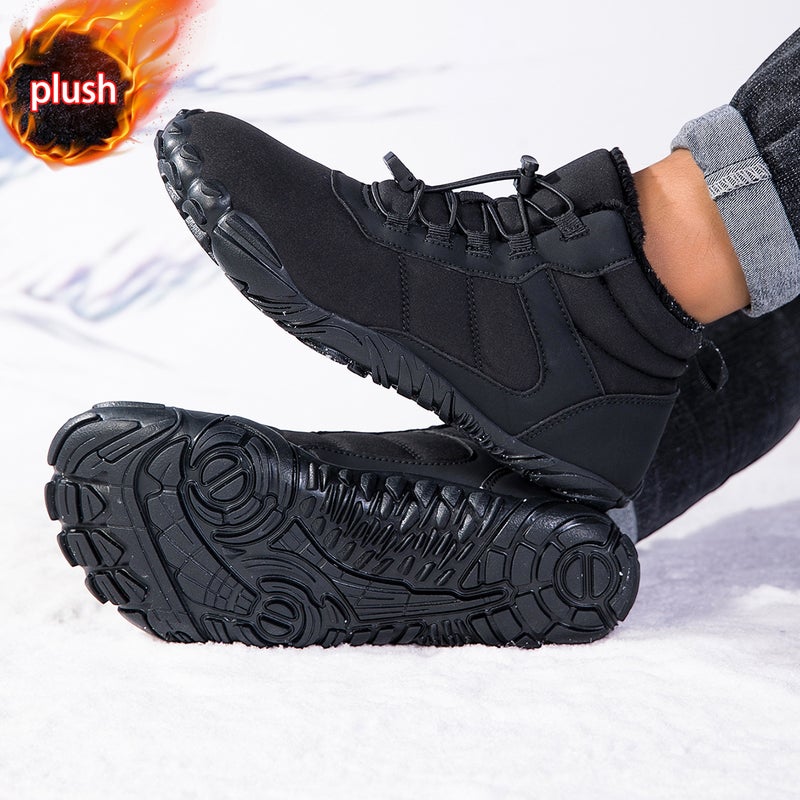 Outdoor Cotton Shoes Waterproof Hiking And Mountaineering Cotton Boots Plus Velvet Warm Shoes For Couples Sports Thickened Non-Slip Snow Boots - Image 1