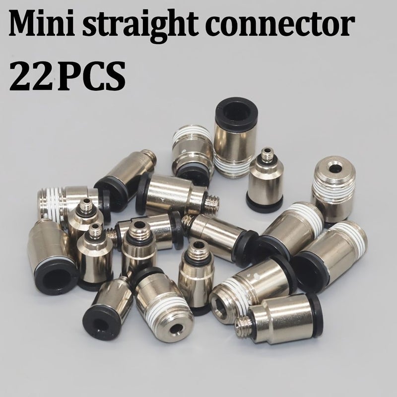 22 High Quality Brass Mini Connectors Push Fit Hose KJS03 3mm PT1 8 Quick Air - Image 1