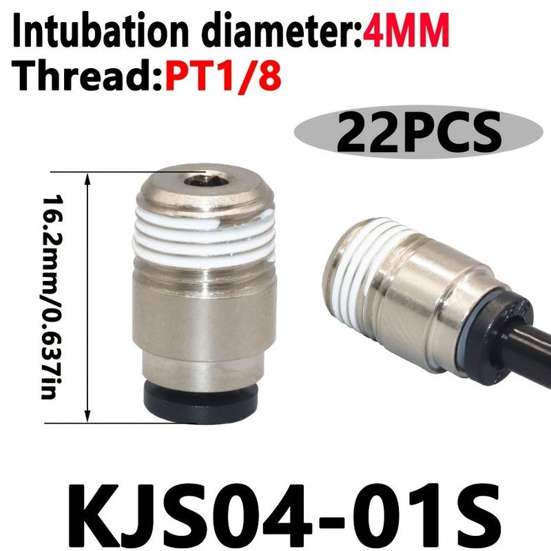 22 High Quality Brass Mini Connectors Push Fit Hose KJS03 3mm PT1 8 Quick Air - Image 2