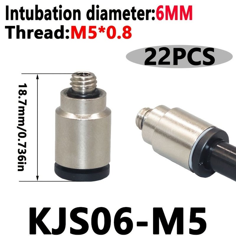 22 High Quality Brass Mini Connectors Push Fit Hose KJS03 3mm PT1 8 Quick Air - Image 3