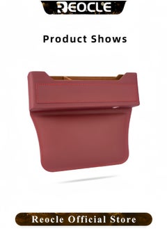 REOCLE Car Seat Gap Organizer PU Leather Seat Console Side Pocket Seat Storage Car Interior Accessories Seat Crevice Storage Box for Smartphone & Coin & Wallet & Key  - Image 2