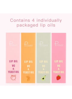 Marine Forest Pudaier Hydrating Lip Oil, Fruit Extract Lip Oil Set Tinted For Dry Lip And Lip Care, Shiny And Moisturizing Transparent Lip Oil Gloss (Mixed Set)  - Image 3