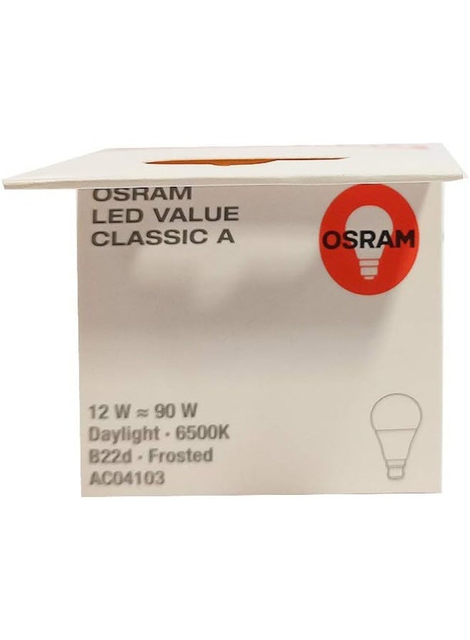 Osram Osram Led Value Classic A | Frosted (Replace 90W) 12W, Pin Base B22D, Day Light/6500K - 1000 Lm - Image 2