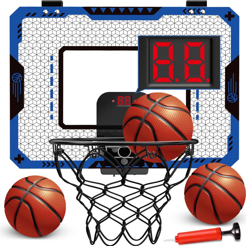 GMAOPHY Basketball Hoop Indoor for 5 6 7 8 9 10 Year Old Boys Kids Mini Basketball Hoop with Electronic Scoreboard Over The Door Birthday Gift Sport Toys - Image 2