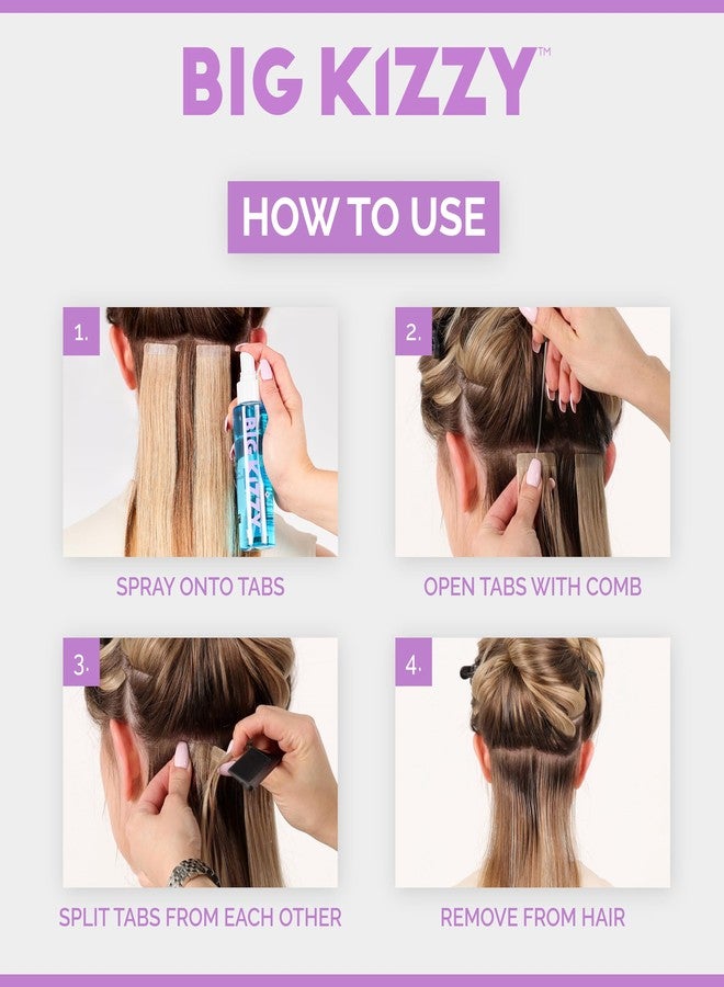 Big Kizzy Blue Bond Remover - Tape in and Keratin Hair Extension Remover - Effortless, Damage free Removal - 4oz - Image 4