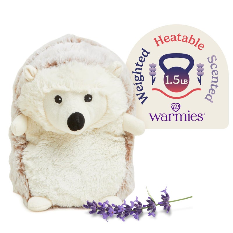 warmies Microwavable & Weighted Stuffed Animals, Hedgehog - Heated Stuffed Animal Plushie for Warmth & Comfort - Cute Soft Plush Toys for Adults & Children (Boys, Girls, Babies & Toddlers) - Image 1