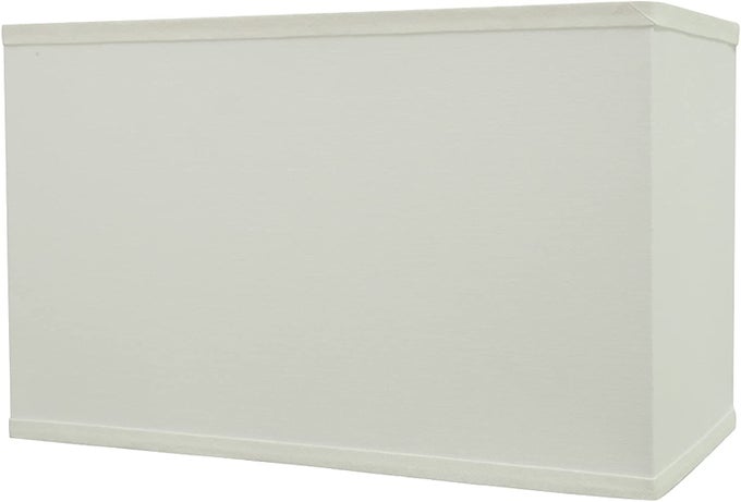 36005A TRANSITIONAL RECTANGULAR HARDBACK SHAPED CONSTRUCTION WHITE WIDE 8 16 X 10 SPIDER LAMP SHADE