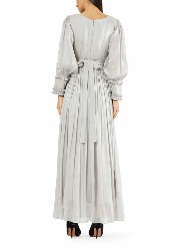 امري Long Embellished Dress with Statement Cuff