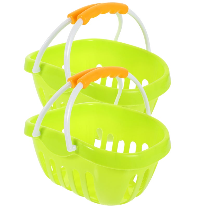 2 Pcs Simulation Storage Basket Toy Pretend Play Toy Kids Early - Image 1