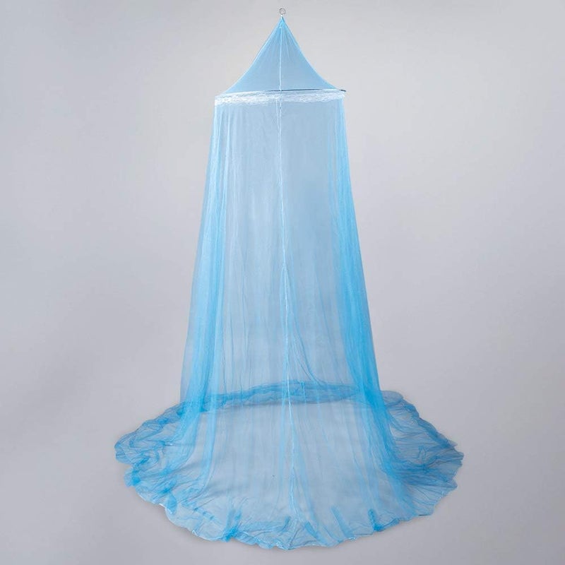 Zerodis Hanging Dome Net Lightweight Polyester Princess Bed Canopy for Indoor and Outdoor Use Large Size 0.6 * 2.5 * 8.5m for Kids and Adults (Blue) - Image 2