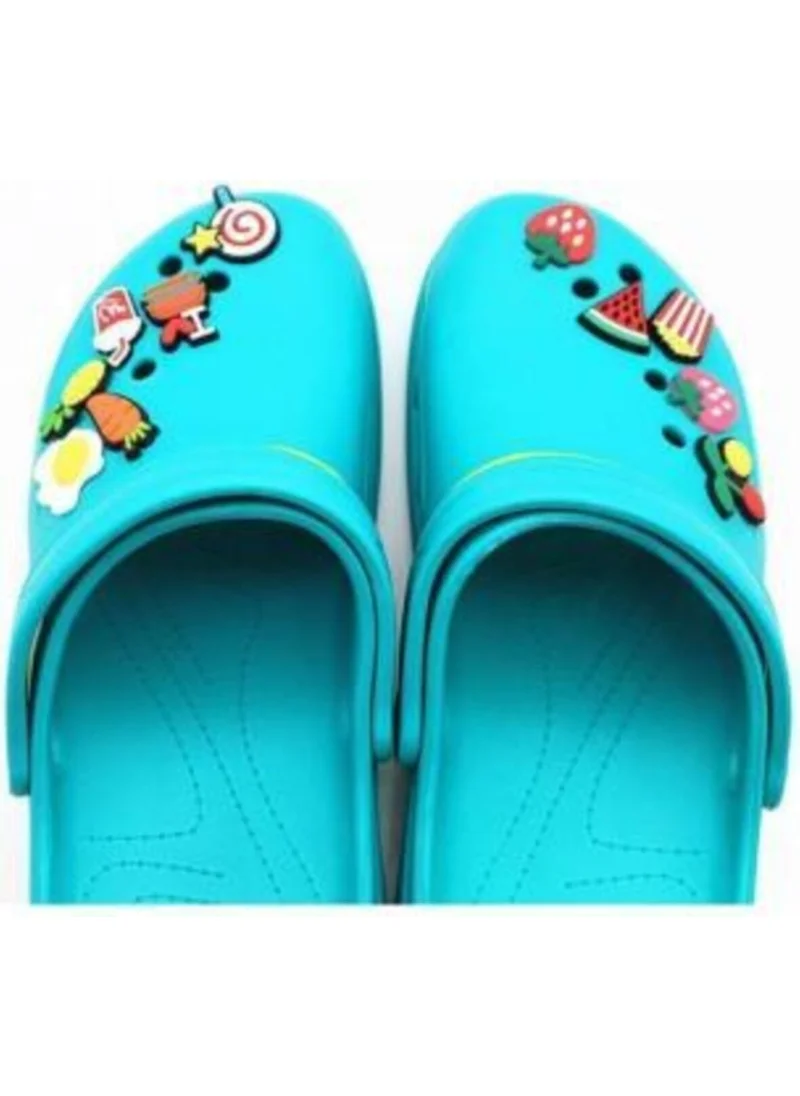 Marimari 16 Pieces Crocs Slipper Ornaments Jıbbitz New Season Series Jıbbitz Keychain Gift
