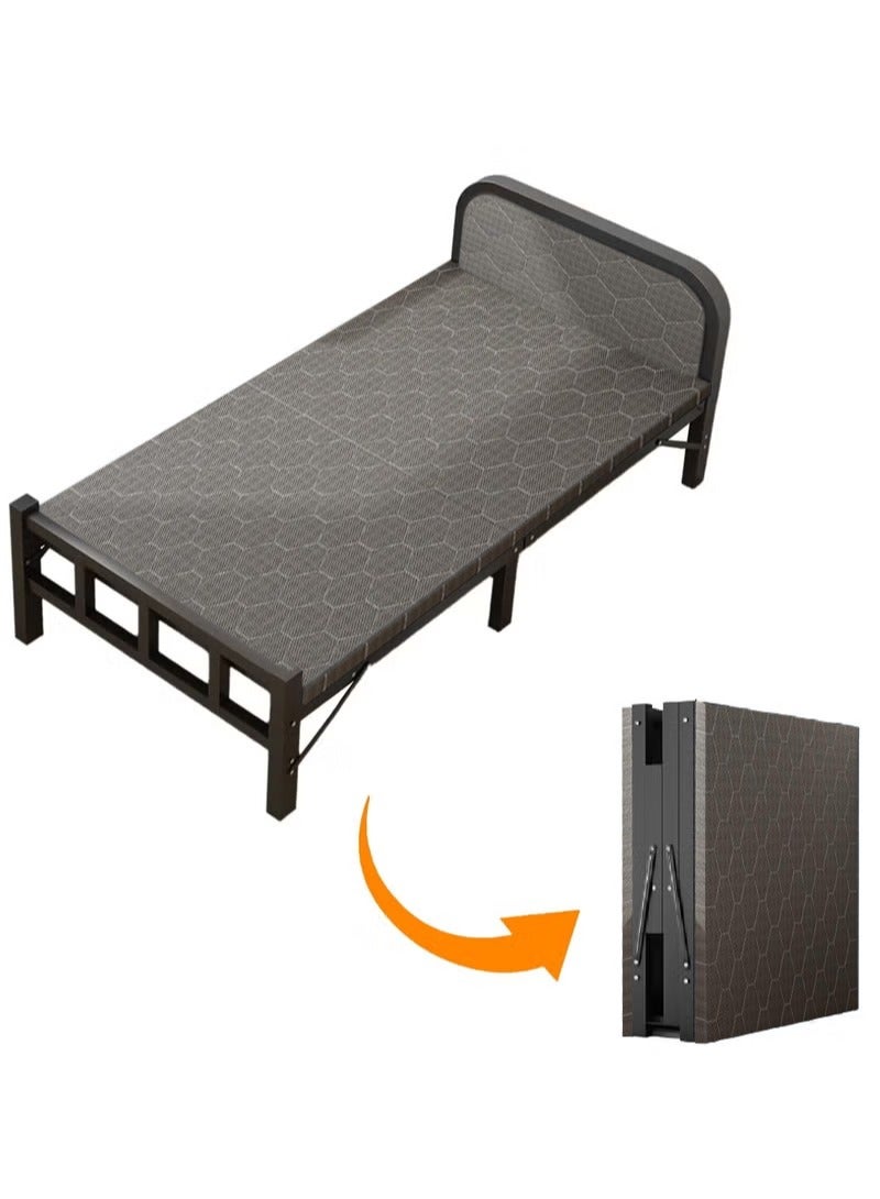 WALALLA Queen Size Roll Away Folding Bed with Mattress with Soft-padded Headboard Sturdy Carbon Steel Frame, Thickened Mattress, Skin-Friendly Fabric, Easy to Fold and Store, 500KG Max Load Capacity,190 * 90cm - Image 1