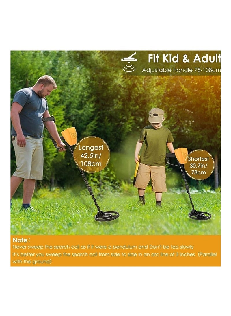 جهاز كشف المعادن عالي الدقة، جهاز كشف الكنوز والمجوهرات، جهاز كشف الذهب، أدوات الكشف عن المعادن مع جميع المعادن ووضع القرص، مقاوم للماء، ملف 8 بوصات، سماعات أذن ومجرفة بلاستيكية - Image 2