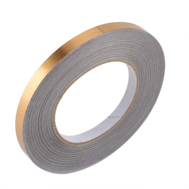 amiciCare Tile Sticker Gap Sealing Tape Gold Color Self-Adhesive Wall & Floor Decor Tape-1cmx5000cm (Gold, Quantity 1) - Image 1