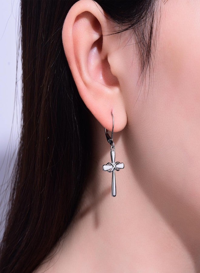 Yonhon Cross Earrings for Granddaughter,To My Granddaughter Earrings Christmas Birthday Gifts - Image 5