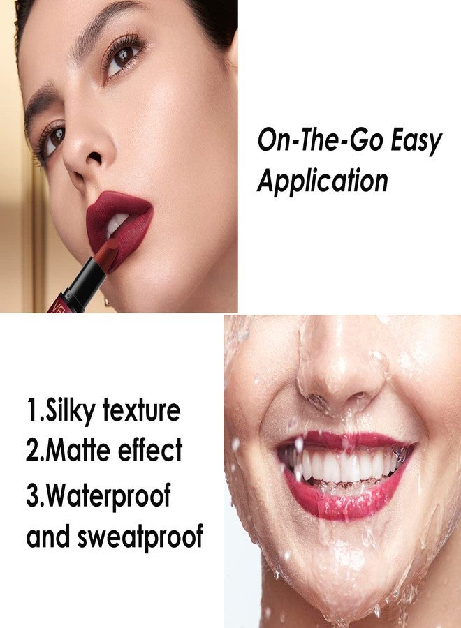 Dulele 6 Colors of Velvet Smooth Matte Lipstick Set, Long Lasting & Waterproof Non-Stick Cup Nude Color Lip Makeup Gift Set for Girls and Women - Image 3