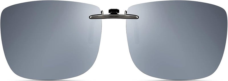 CAXMAN Polarized Clip On Sunglasses Over Prescription Glasses Men Women Compact Fit Non-Flip Up - Image 1