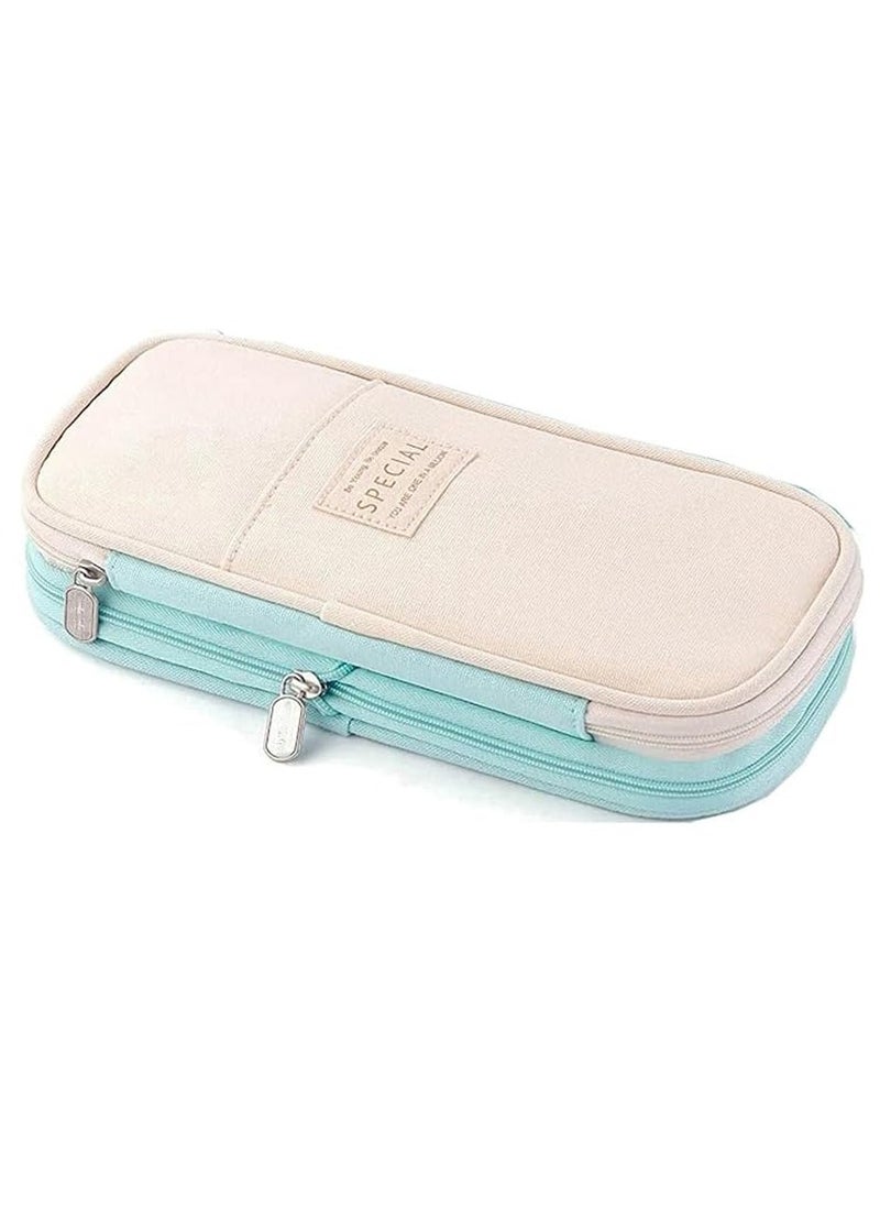 Generic Colorful Large Storage Pencil Box Pen Bag with Zipper Large Capacity Storage Bag, Suitable for Office Travel Storage Box  - Image 1