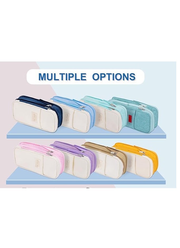 Generic Colorful Large Storage Pencil Box Pen Bag with Zipper Large Capacity Storage Bag, Suitable for Office Travel Storage Box  - Image 3