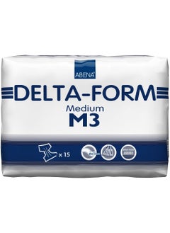 Abena Delta-Form Adult Incontinence Briefs, Level 3, (Medium To Large Sizes) Medium, 15 Count