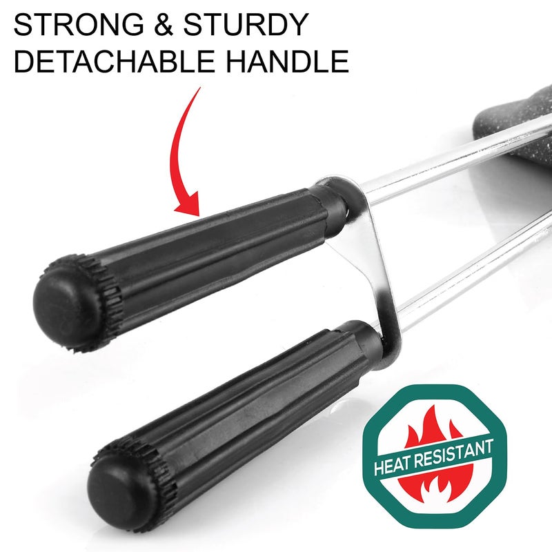 Cello Cello NonStick Aluminium Sandwich Gas Toaster Compatibility with Gas Stoves FlameProof Design HeatResistant Handle Sandwich Maker Sandwich Toaster Black  - Image 4