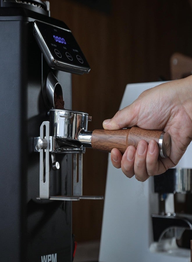 KNODOS 58mm Bottomless Portafilter Compatible with Breville Dual Boiler, Oracle, Oracle Jet Espresso Machines Walnut Handle 2 Ears 18-21g Double Shot Filter Basket Included - Image 3