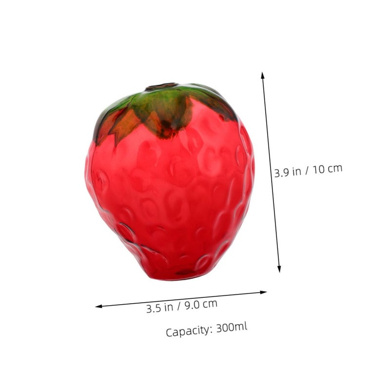 2pcs Strawberry Shaped Glass Cups For Beverages Wine Party - Image 3