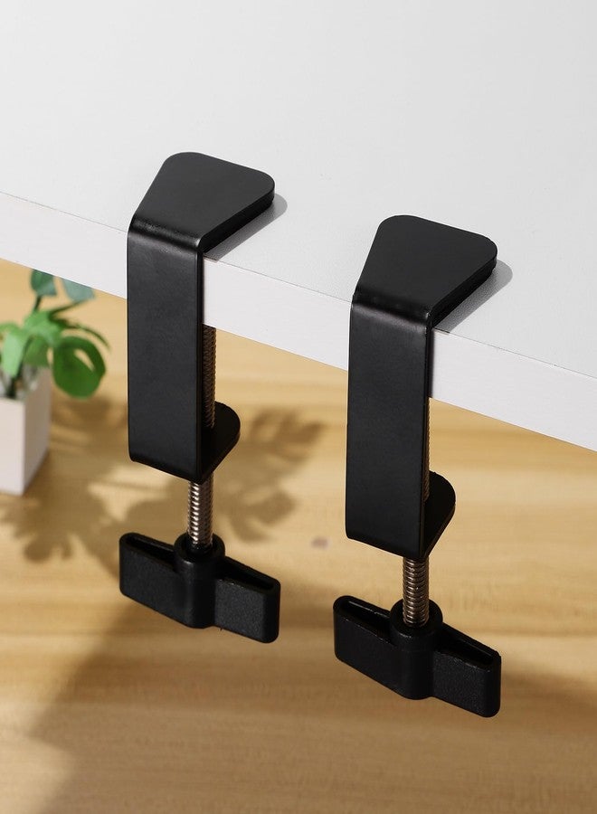 Baluue Universal C-Clamp, Heavy Duty C Clamps Non-Slip Desktop Mount Holder, Adjustable Work Surface Mounting Bracket for Desktop Drawer Woodworking Welding 2pcs - Image 5
