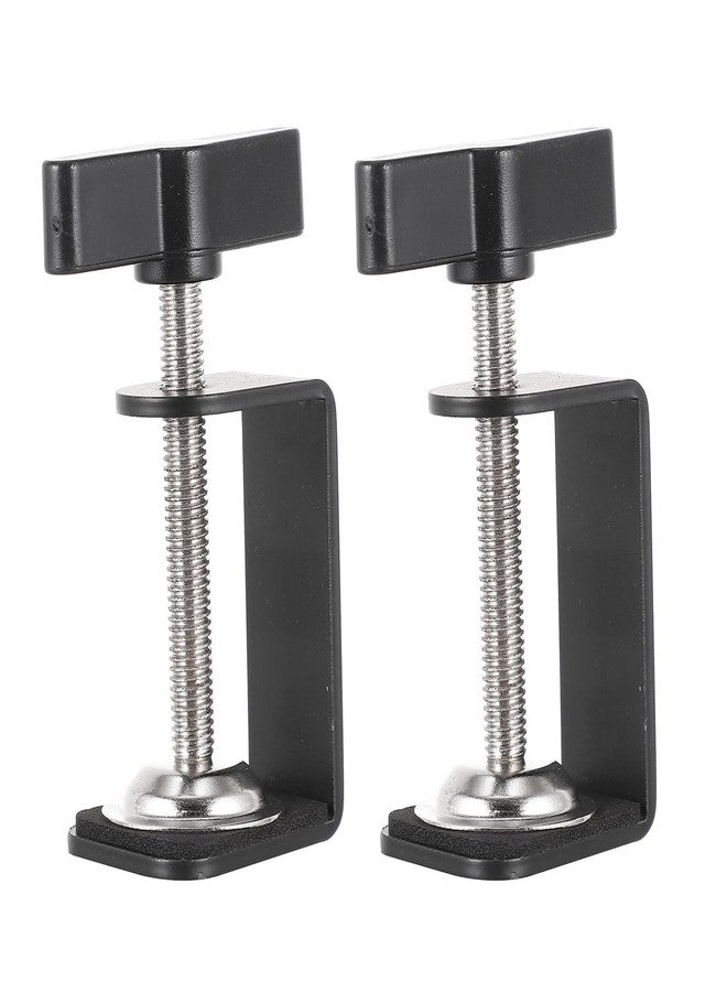 Baluue Universal C-Clamp, Heavy Duty C Clamps Non-Slip Desktop Mount Holder, Adjustable Work Surface Mounting Bracket for Desktop Drawer Woodworking Welding 2pcs - Image 1