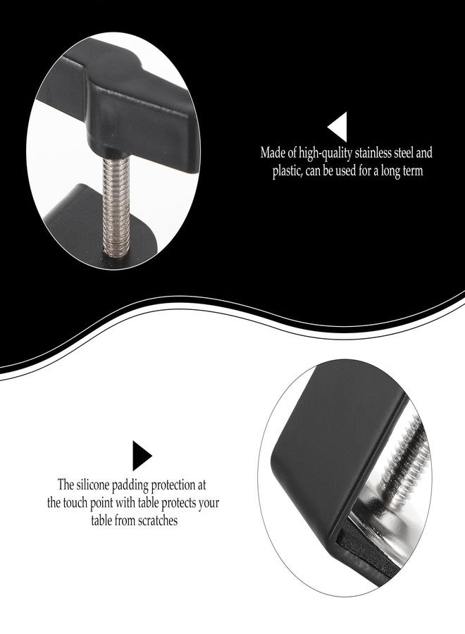 Baluue Universal C-Clamp, Heavy Duty C Clamps Non-Slip Desktop Mount Holder, Adjustable Work Surface Mounting Bracket for Desktop Drawer Woodworking Welding 2pcs - Image 3