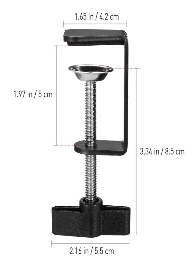 Baluue Universal C-Clamp, Heavy Duty C Clamps Non-Slip Desktop Mount Holder, Adjustable Work Surface Mounting Bracket for Desktop Drawer Woodworking Welding 2pcs - Image 2