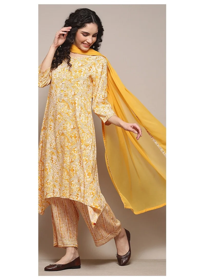 بيبا مجموعة بدلة الرايون الصفراء المستقيمة