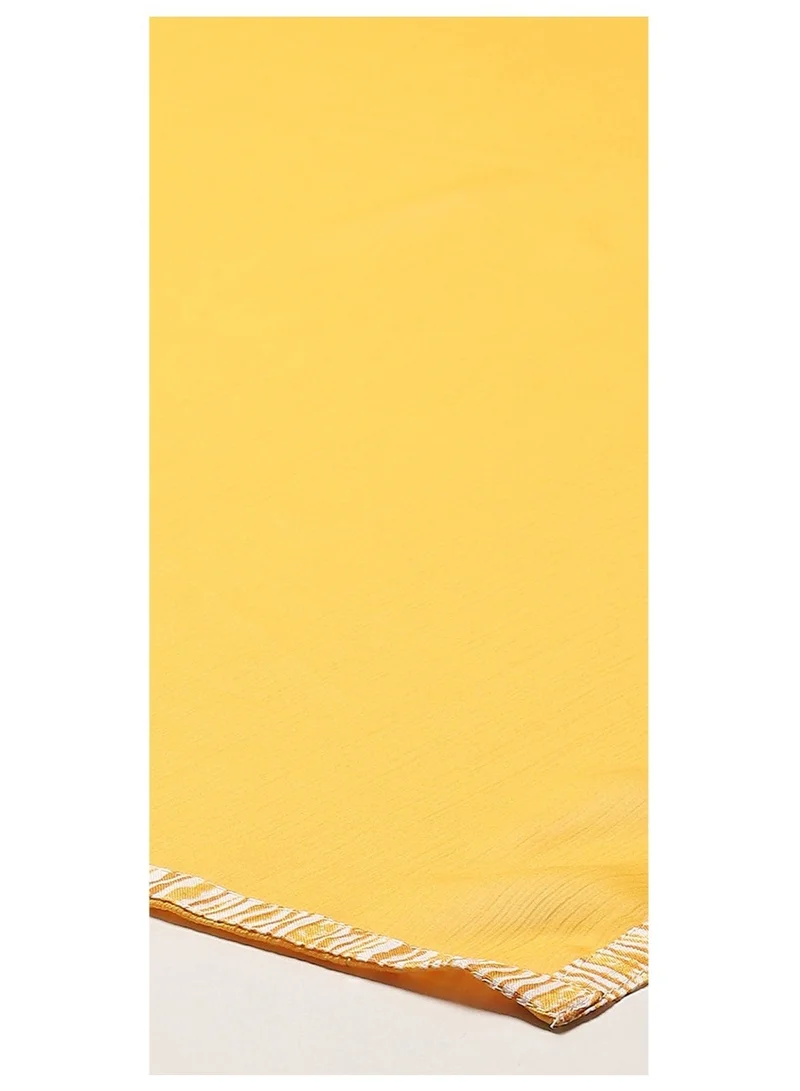 Biba yellow Yellow Rayon Straight Suit Set for Women | Best Price UAE