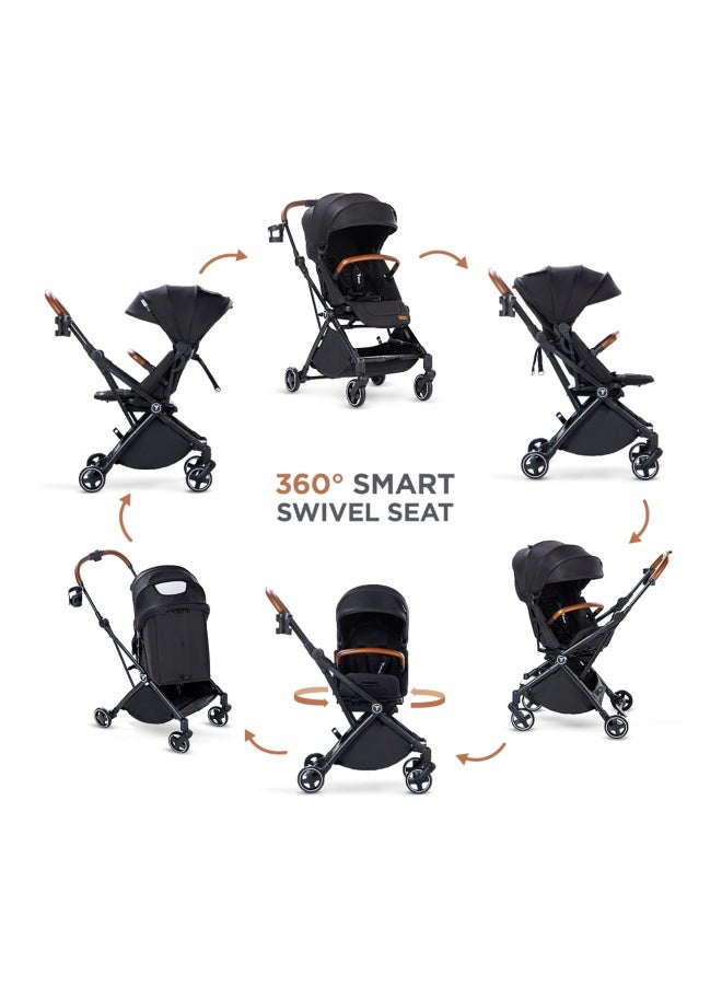 TEKNUM Compacto Auto Fold 360°  Reversible Stroller - Black - Image 4