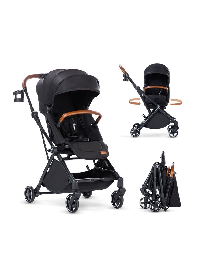 TEKNUM Compacto Auto Fold 360°  Reversible Stroller - Black - Image 1