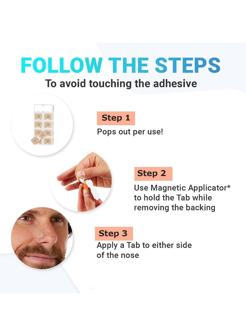 شريط انف للتنفس،مغناطيسية مضادة للشخير أنف ، آمنة وفعالة، تنفس أفضل، لاصقات أنف ضد الشخير  للتنفس لمدة 15 يومًا،  للسفر ورحلات العمل (اسود) - Image 5