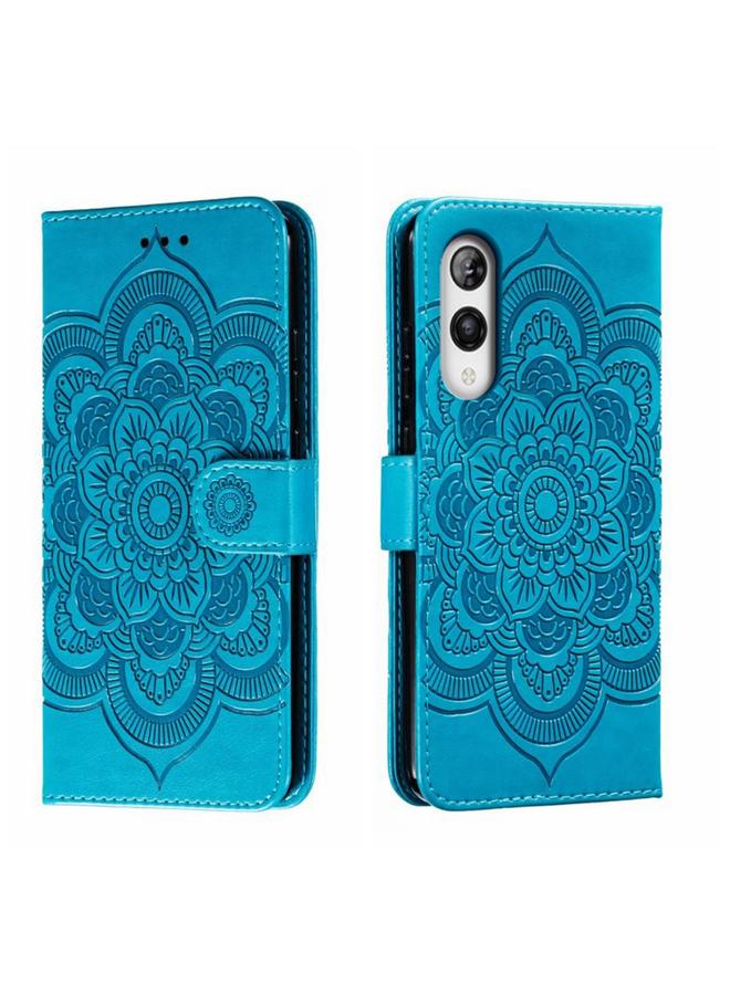 اس-توب جراب جلدي لهاتف Rakuten Hand 5G بنقشة ماندالا من Sun - Image 1