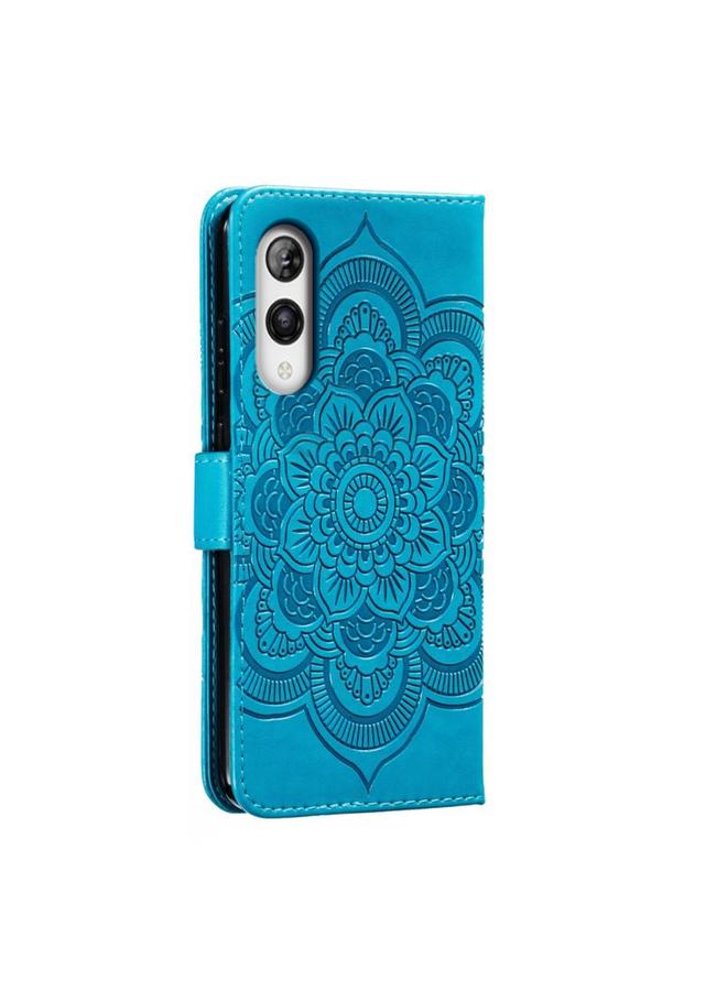 اس-توب جراب جلدي لهاتف Rakuten Hand 5G بنقشة ماندالا من Sun - Image 3