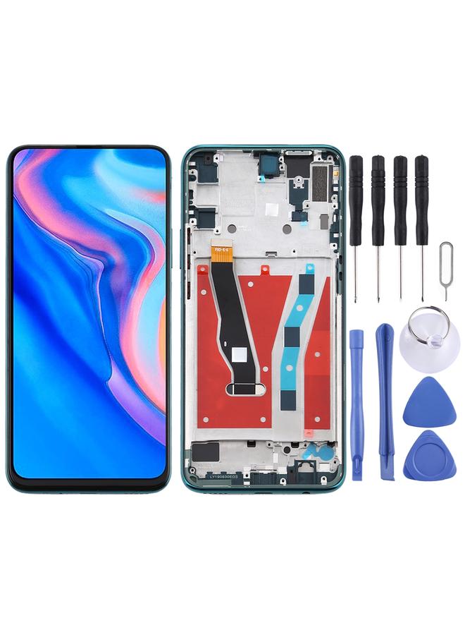Replacement LCD Screen and Digitizer Full Assembly with Frame for Huawei Y9 Prime 2019 Green - Image 1
