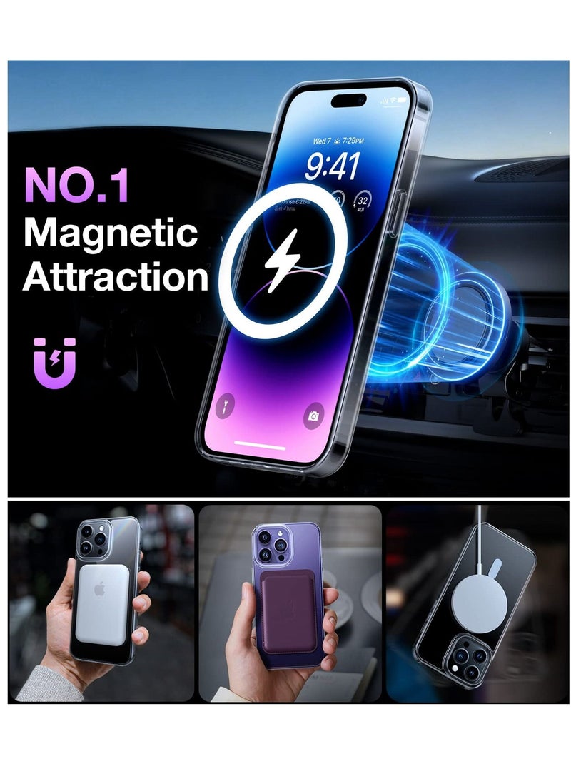 Houmt iPhone 14 Pro Cover Compatible with MagSafe Never Yellow Slim Thin Protective Case for Apple iPhone 14 Pro 6.1 inch - Image 2