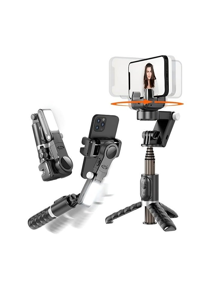 ELTRAZONE Q18 2-Axis Smartphone Gimbal Stabilizer with Remote Control – Intelligent Auto Face Tracking, 360° Smooth Stabilization, Portable Foldable Design, Perfect for Vlogging, Social Media Content Creation, Live Streaming, and Cinematic Videos  - Image 1