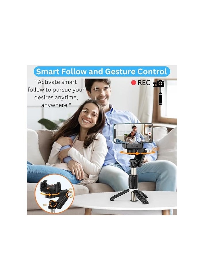 ELTRAZONE Q18 2-Axis Smartphone Gimbal Stabilizer with Remote Control – Intelligent Auto Face Tracking, 360° Smooth Stabilization, Portable Foldable Design, Perfect for Vlogging, Social Media Content Creation, Live Streaming, and Cinematic Videos  - Image 4