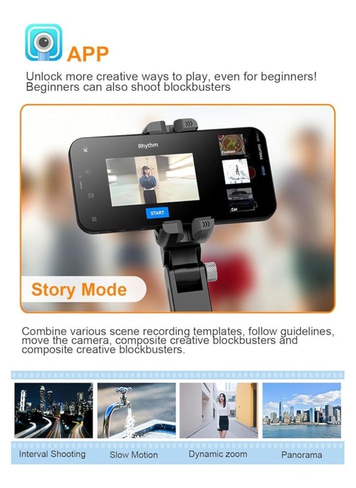 ELTRAZONE Q18 2-Axis Smartphone Gimbal Stabilizer with Remote Control – Intelligent Auto Face Tracking, 360° Smooth Stabilization, Portable Foldable Design, Perfect for Vlogging, Social Media Content Creation, Live Streaming, and Cinematic Videos  - Image 5