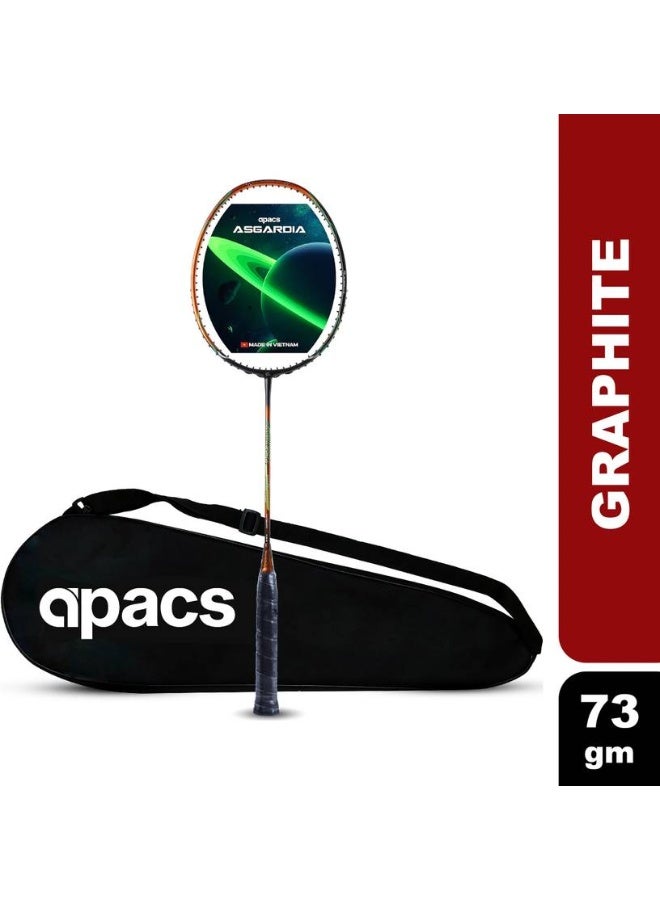 Apacs apacs Asgardia Lite (73G, 35 LBS) Orange, Black Unstrung Badminton Racquet  (Pack of: 1, 73 g)  - Image 1