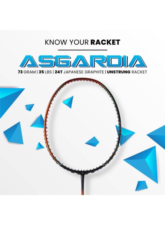Apacs apacs Asgardia Lite (73G, 35 LBS) Orange, Black Unstrung Badminton Racquet  (Pack of: 1, 73 g)  - Image 3