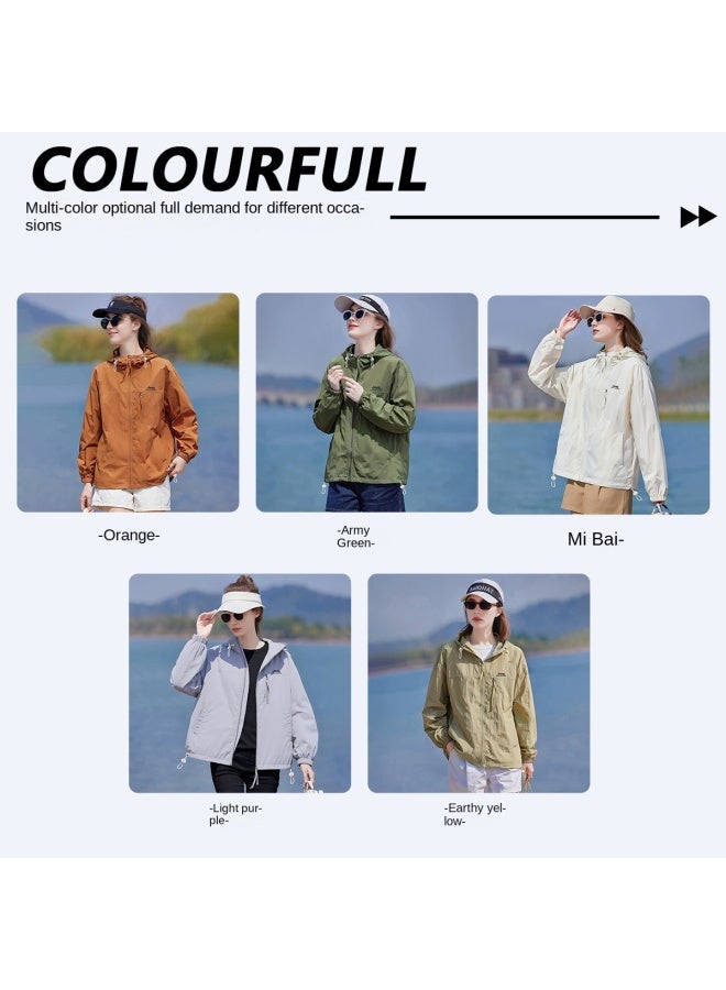 جيب سترة الحماية من الشمس للزوجين الجبلية - معطف الجري الرياضي خفيف الوزن للجنسين، قابلة للتنفس مع قلنسوة للظل في الهواء الطلق للنساء - Image 2