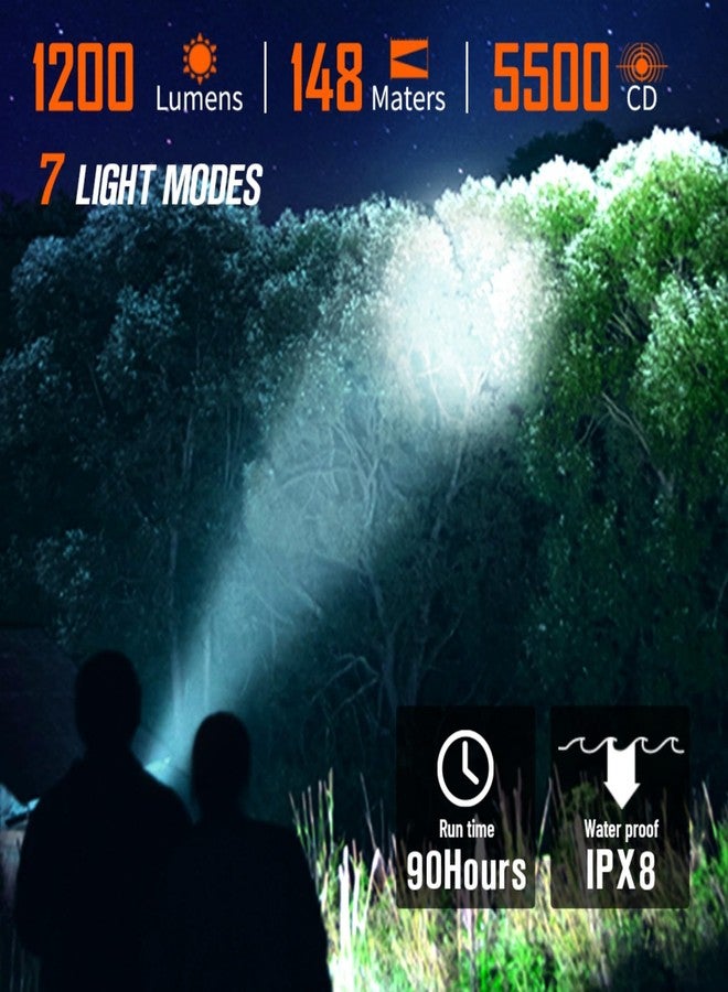 NICRON Mini Flashlight, 1200 lumens Rechargeable led flashlights high lumens with Clip on Flashlight, Tactical flashlights with Magnet, Waterproof EDC Flashlight for Emergencies Camping Outdoor (Red) - Image 5