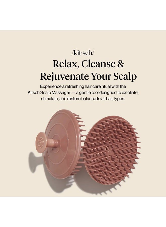 Kitsch Scalp Massager for Hair Care - Scalp Scrubber, Shampoo Brush & Exfoliator for All Hair Types - Relaxing & Exfoliating - Terracotta - Image 4