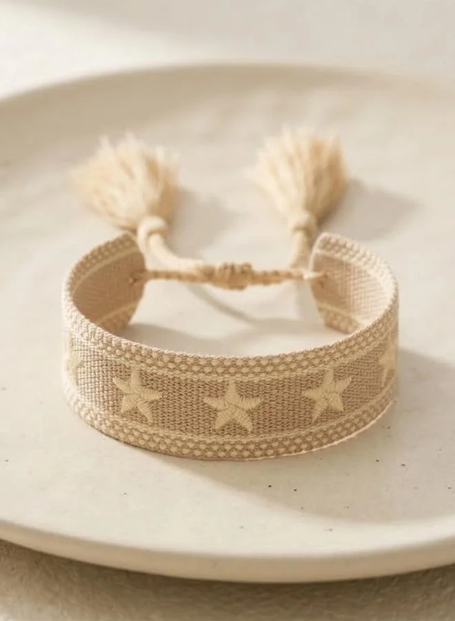 Take Two  Multi-Color Star Embellished Woven Bracelet for Women | Best Price UAE